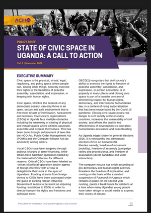 POLICY BRIEF: State of civic space – A call to action
